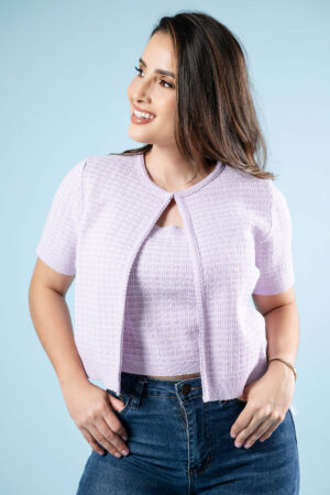 Conjunto Crop top y saquito