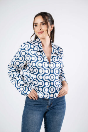 Camisera estampado azul